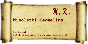 Misolszki Karmelina névjegykártya
